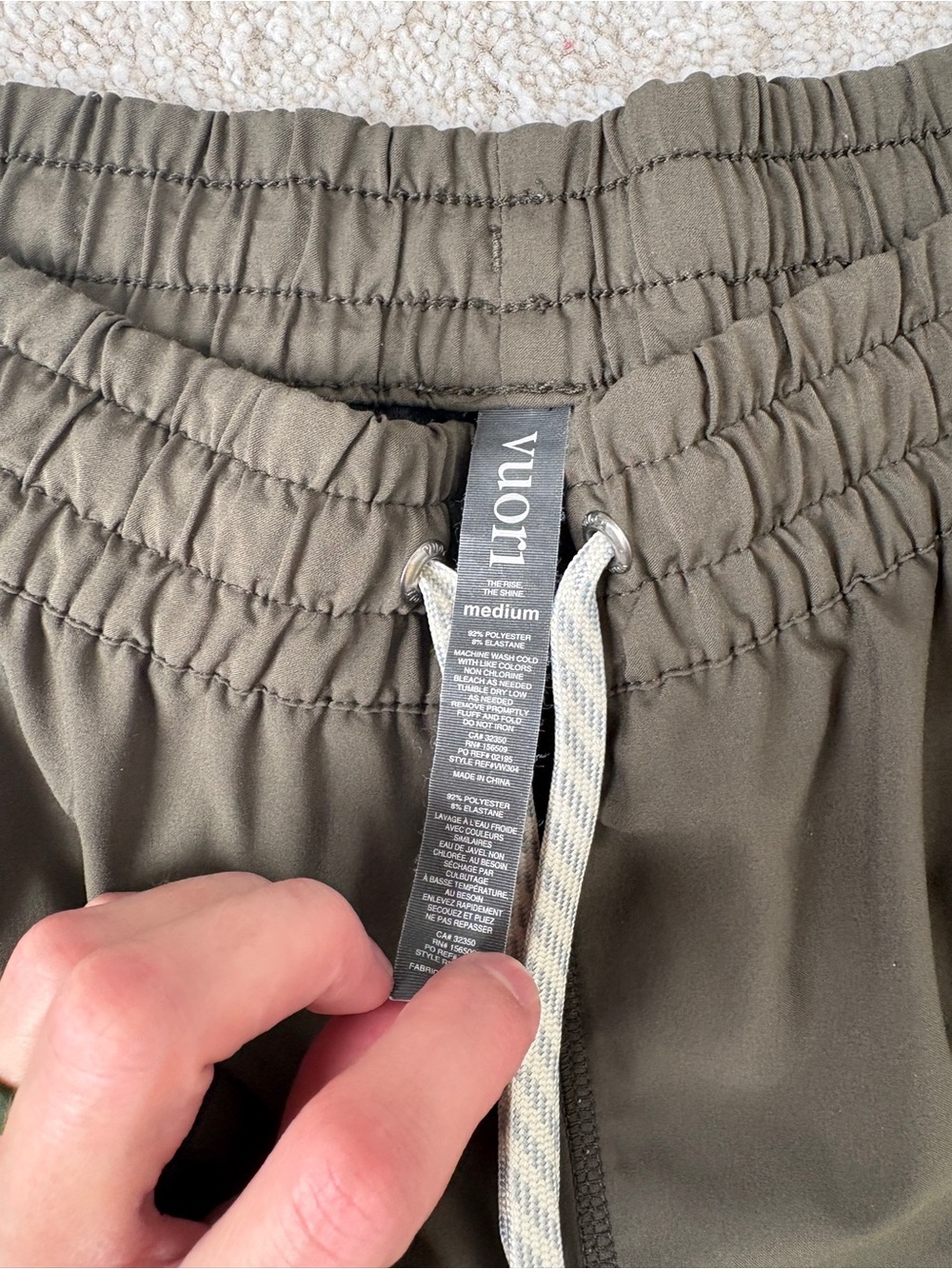 Vuori Olive Green Athletic Shorts - Picture 3 of 3